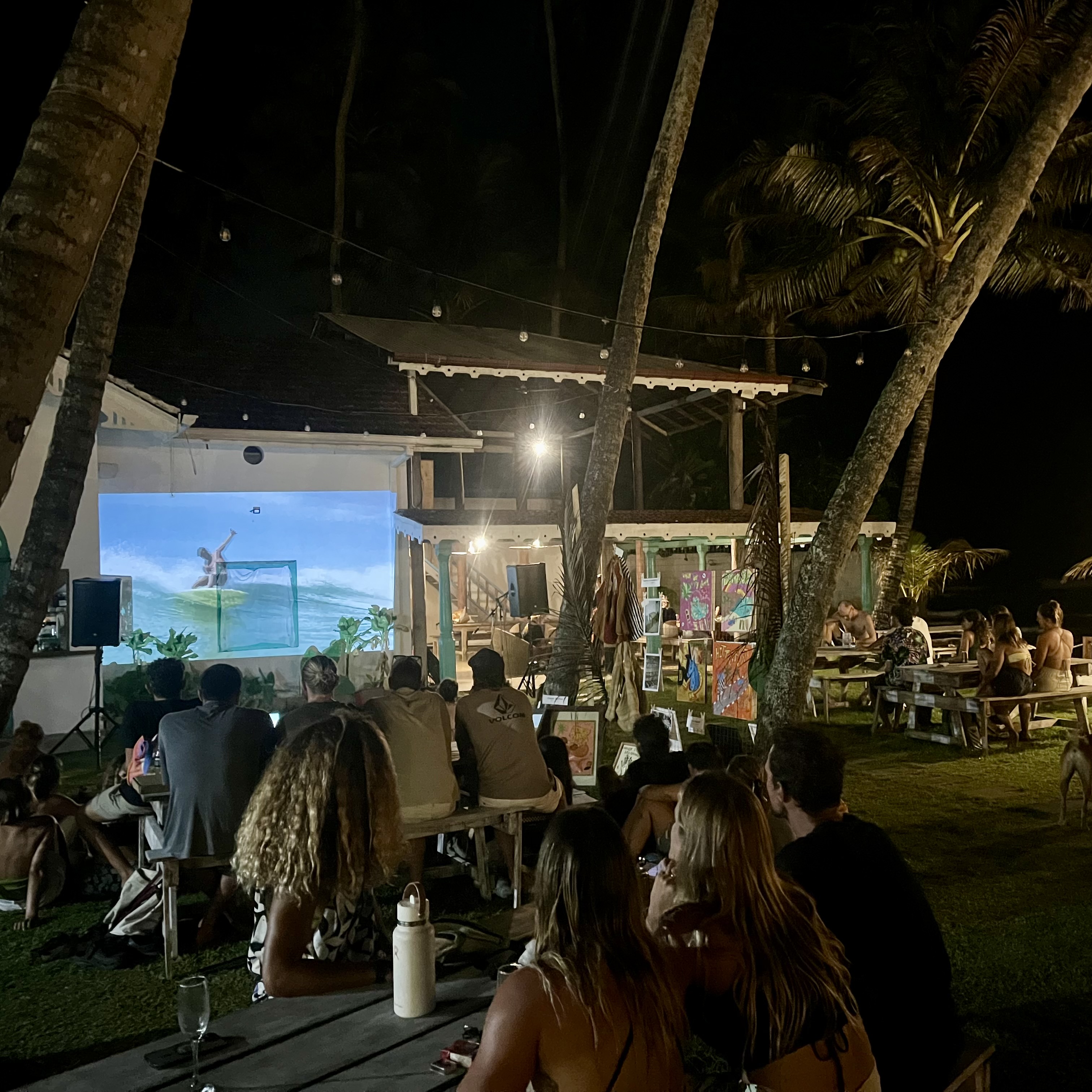 Outdoor cinema surf film night